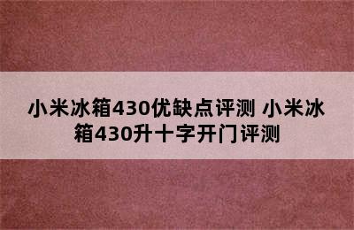 小米冰箱430优缺点评测 小米冰箱430升十字开门评测